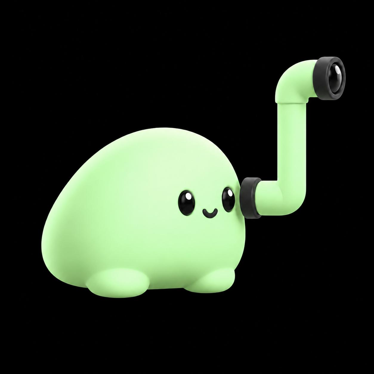 Scouter, a cheerful green character with a periscope